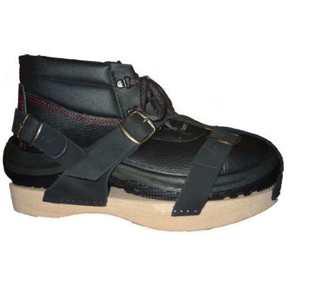 Sur-semelles anti-chaleur bois et cuir