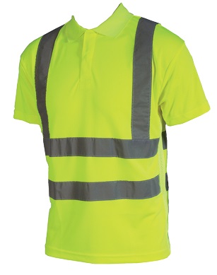 Polo manches courtes Haute Visibilit� CoolPass avec bande d'a�ration