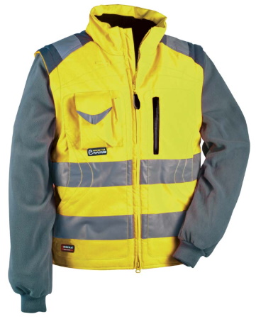 Gilet d'hiver HV SIGNAL doubl� � manches amovibles