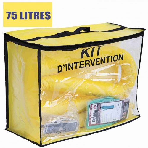 Kit complet de d�pollution, produits chimiques et tous liquides 75L