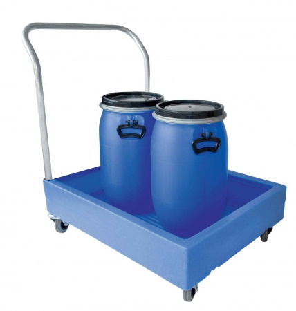 Chariot avec r�tention 100L pour bidons