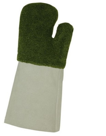 Moufle en bouclette KERMEL et manchette cuir 500�C