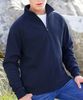 Sweat-shirt col zipp raglan coton majoritaire