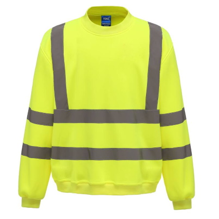 Sweat-shirt haute visibilit� col rond 100% polyester