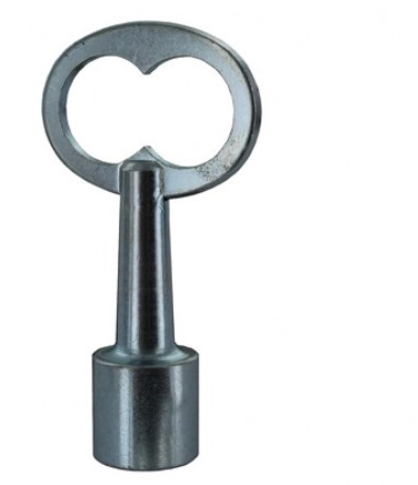 Cl� acier � triangle pour cadenas pompier T14