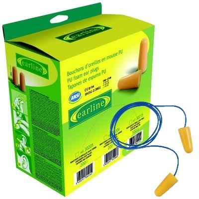 Bouchons d'oreille cord�s EARLINE SNR 36dB - bo�te de 150 paires