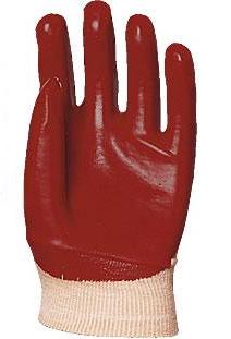 Gant PVC rouge dos a�r�, mod�le standard