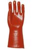 Gants PVC rouge enduit, standard, 35 cm