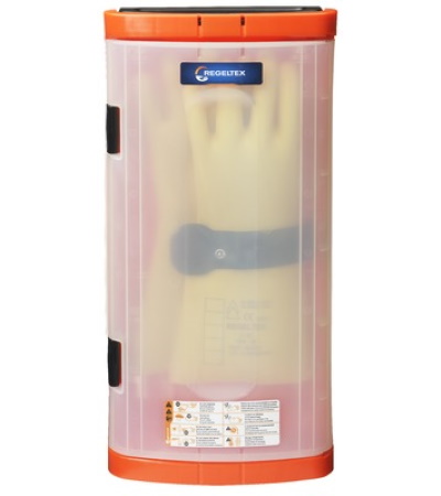 Coffret � fen�tre pour gants isolants