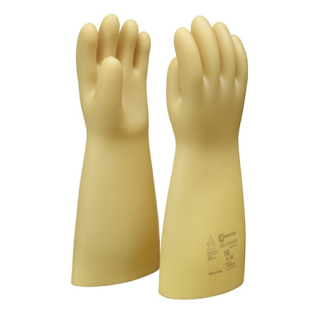 Gants isolants ELECTROVOLT en caoutchouc naturel HTA classe 2 Tension 17 000 V