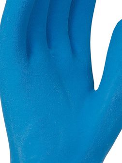 Gant latex bleu 30 cm paume adh�ris�e LAT3130