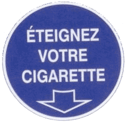 ETEIGNEZ VOTRE CIGARETTE support adh�sif