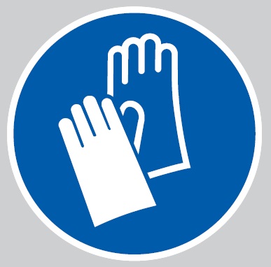 PROTECTION DES MAINS OBLIGATOIRE panneau rigide