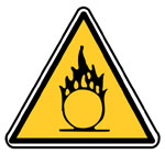 DANGER COMBURANT support adh�sif