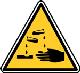 DANGER MATIERES CORROSIVES support adhsif
