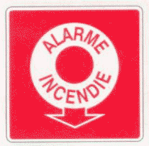 ALARME INCENDIE panneau rigide