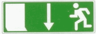 EVACUATION VERS SORTIE BAS GAUCHE support adh�sif