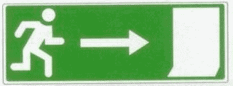EVACUATION VERS SORTIE DROITE support adh�sif
