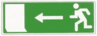 EVACUATION VERS SORTIE GAUCHE support adh�sif