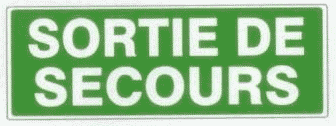 SORTIE DE SECOURS support adh�sif