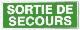 SORTIE DE SECOURS support adhsif
