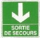 SORTIE DE SECOURS - tout droit - support adhsif