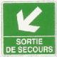 SORTIE DE SECOURS- vers bas gauche - support adhsif