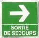 SORTIE DE SECOURS - vers droite - support adhsif