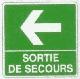 SORTIE DE SECOURS - vers gauche - support adhsif