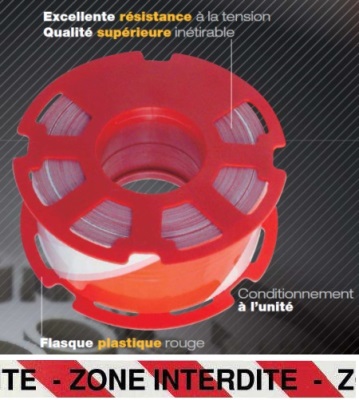 Ruban 500 m�tres pr�-imprim� � ZONE INTERDITE �