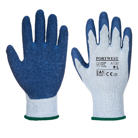 Gant A100 Enduit Latex Gris/Bleu