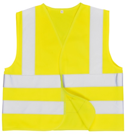 Gilet Enfant HV jaune et 4 bandes r�tro-r�fl�chissantes